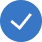 Blue tick inside circle